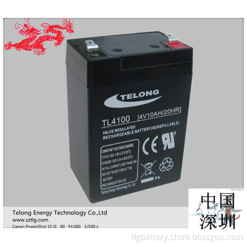 4V Solar Patio Lamp Battery-Telong 4V10ah-Maintenance-Free Battery